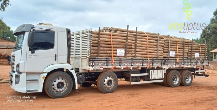 Peças longas travadas para a viagem até Rondônia.